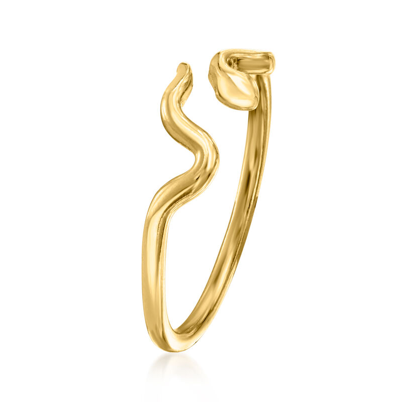 Italian 18kt Gold Vermeil Snake Ring image number 2
