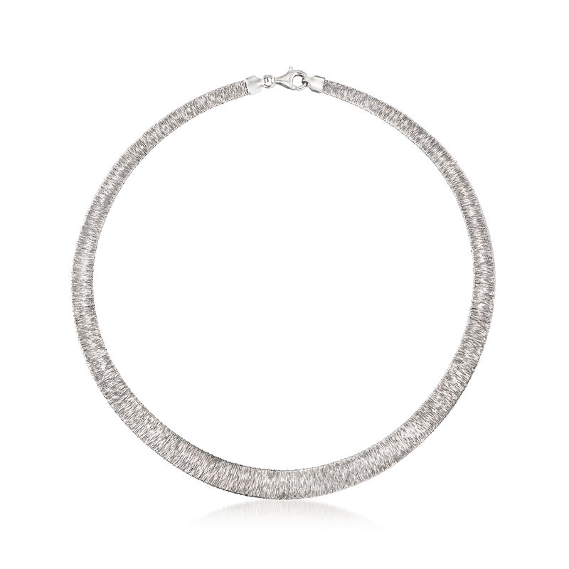 Italian Sterling Silver Graduated Collar Necklace image number 0