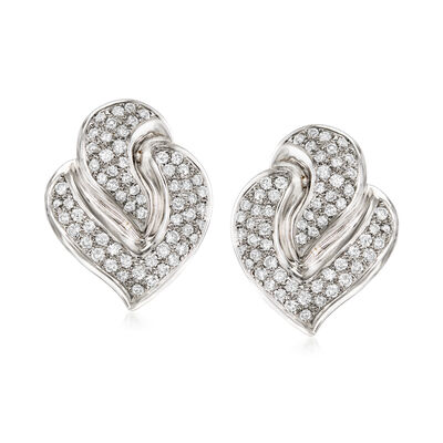 C. 1980 Vintage 2.50 ct. t.w. Diamond Earrings in 18kt White Gold