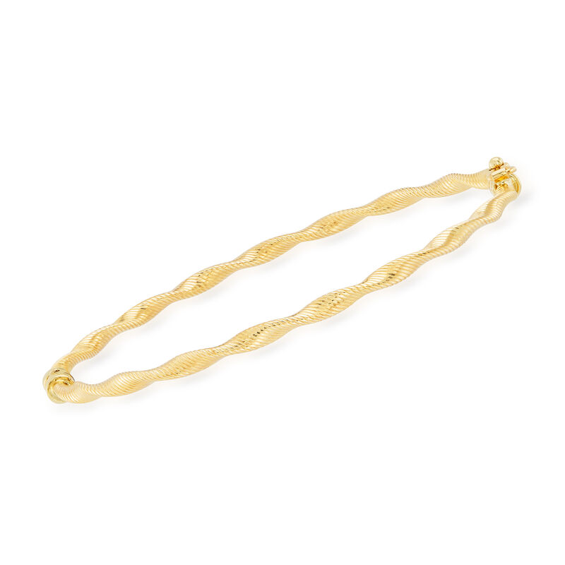 Italian 14kt Yellow Gold Twisted Bangle Bracelet image number 0