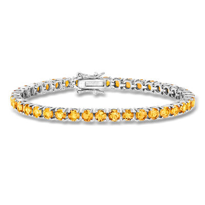 10.00 ct. t.w. Citrine Tennis Bracelet in Sterling Silver