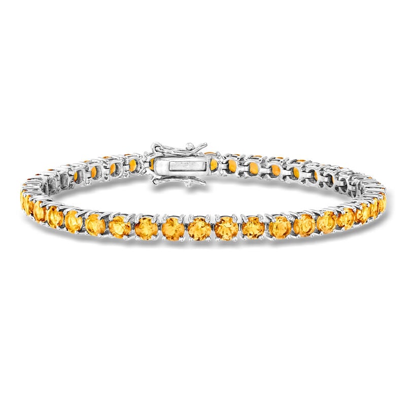 10.00 ct. t.w. Citrine Tennis Bracelet in Sterling Silver. 7" image number 0