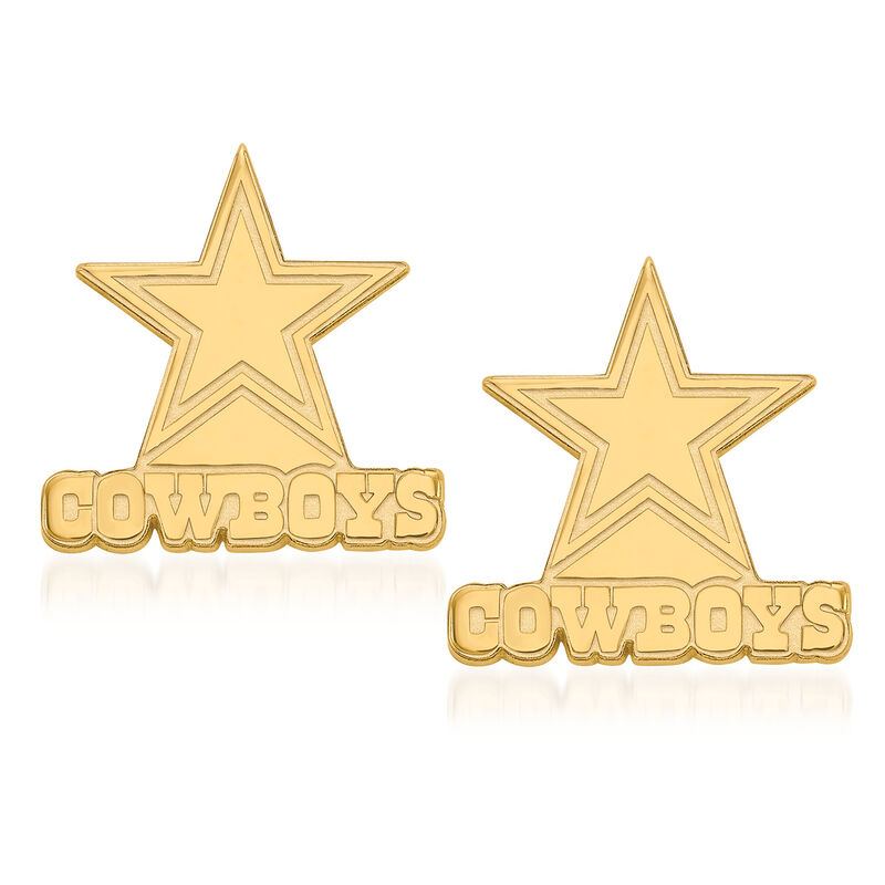 14kt Yellow Gold NFL Dallas Cowboys Extra Small Stud Earrings image number 0