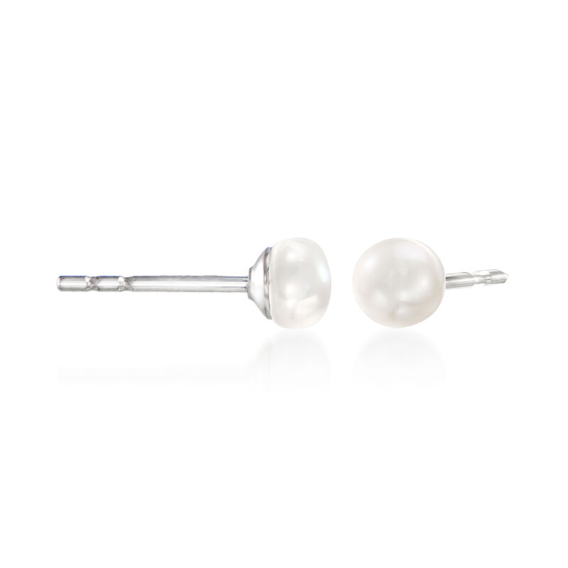 4-8mm Cultured Pearl Jewelry Set: Five Pairs of Stud Earrings with Sterling Silver image number 2
