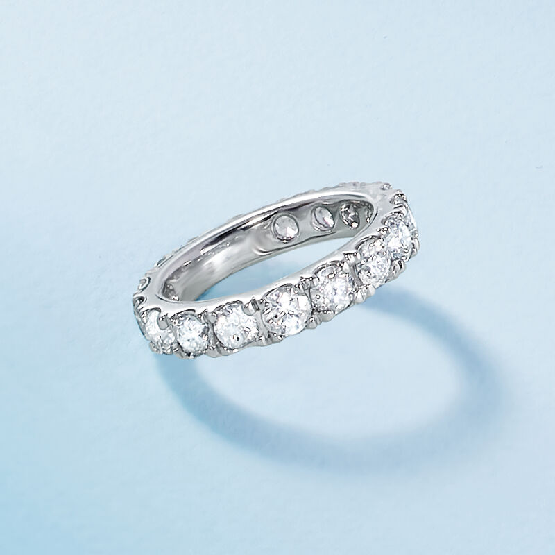 4.00 ct. t.w. Diamond Eternity Band in Platinum. Size 7 image number 3