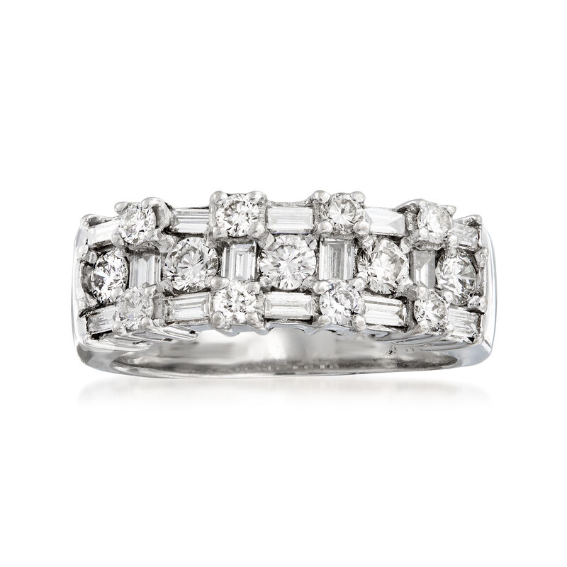 C. 1990 Vintage Le Vian 1.00 ct. t.w. Diamond Ring in 18kt White Gold. Size 5 image number 0