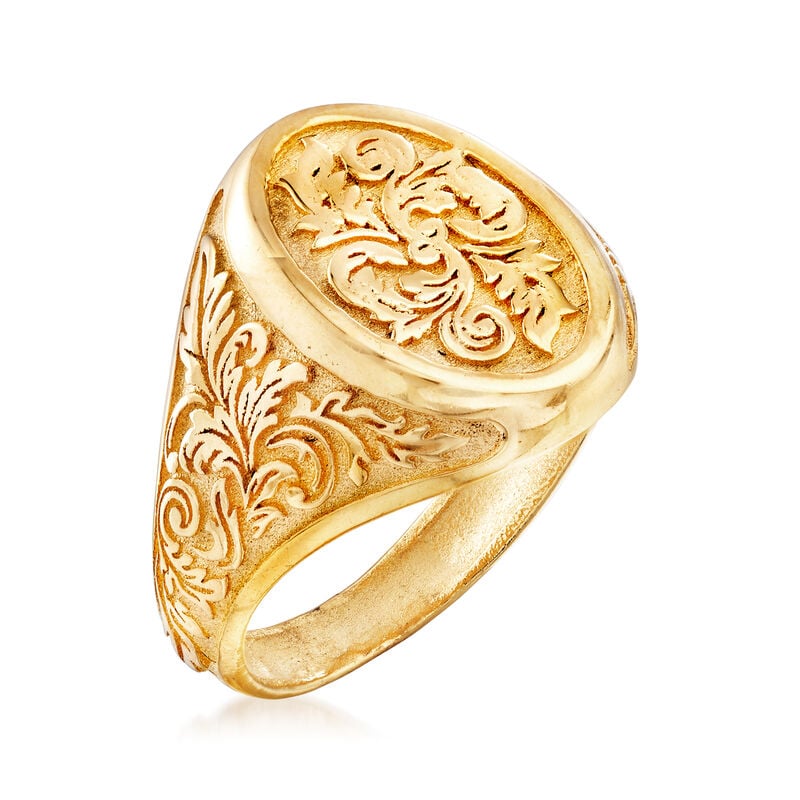 Italian Signet Ring in 14kt Yellow Gold image number 2