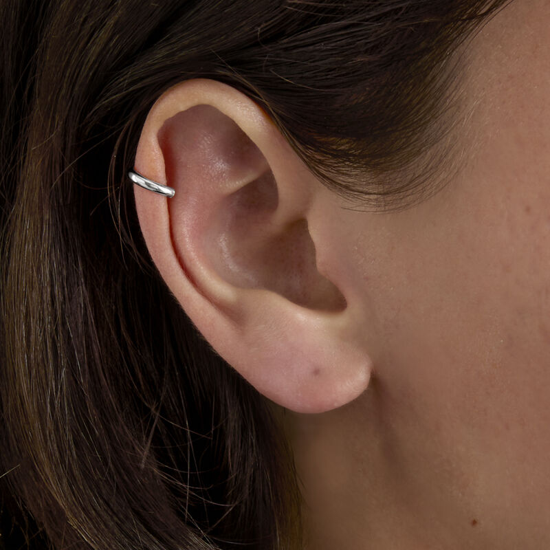 14kt White Gold Polished Single Ear Cuff image number 2