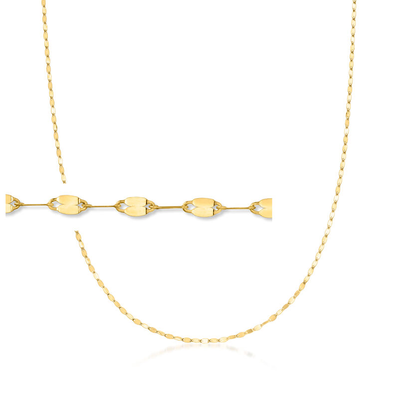 Italian 14kt Yellow Gold Lumachina-Chain Necklace. 16&quot; image number 1