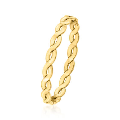 Italian 18kt Yellow Gold Twisted Ring