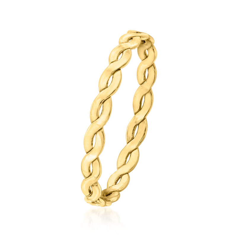 Italian 18kt Yellow Gold Twisted Ring. Size 7 image number 1