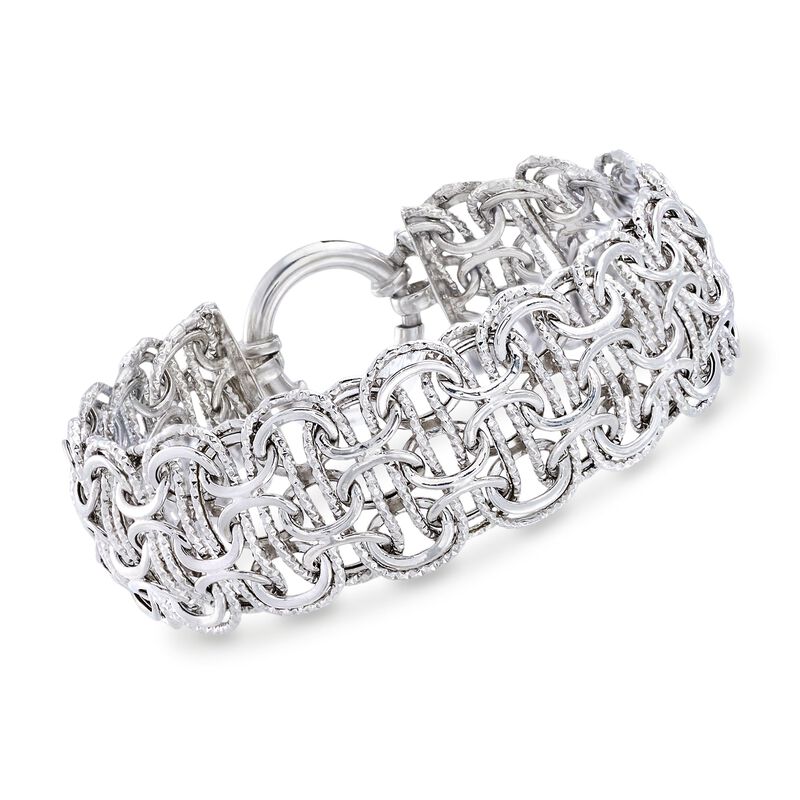 Sterling Silver Multi-Circle Link Bracelet image number 0
