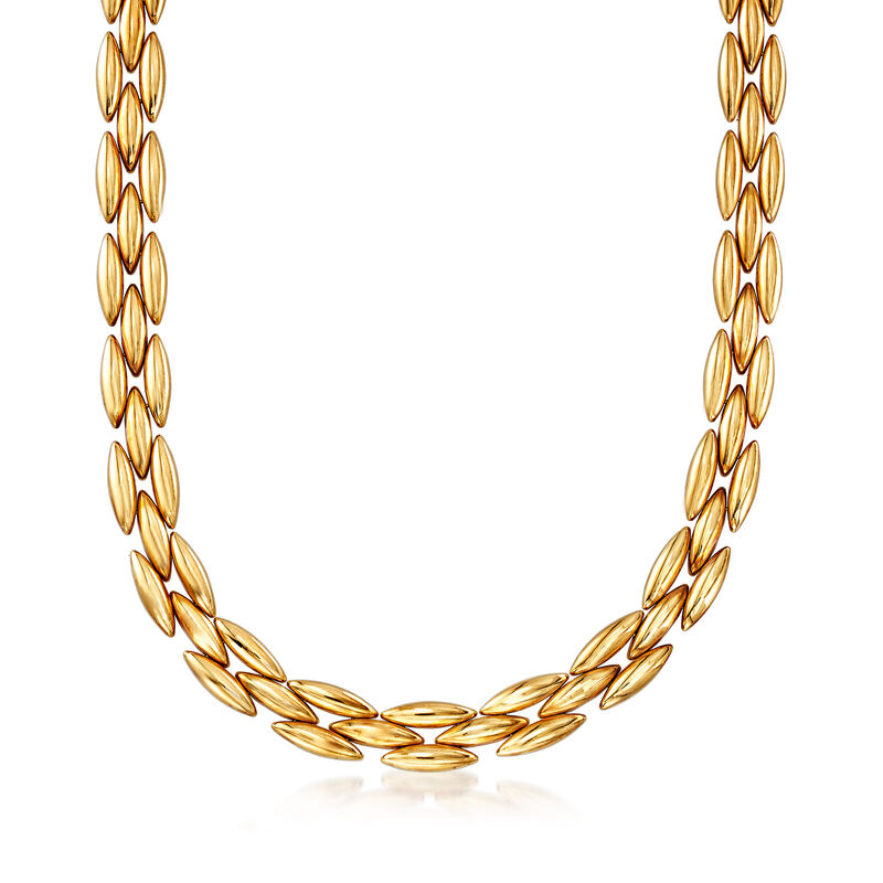 C. 1980 Vintage Cartier 18kt Yellow Gold Link Necklace. 15&quot; image number 0