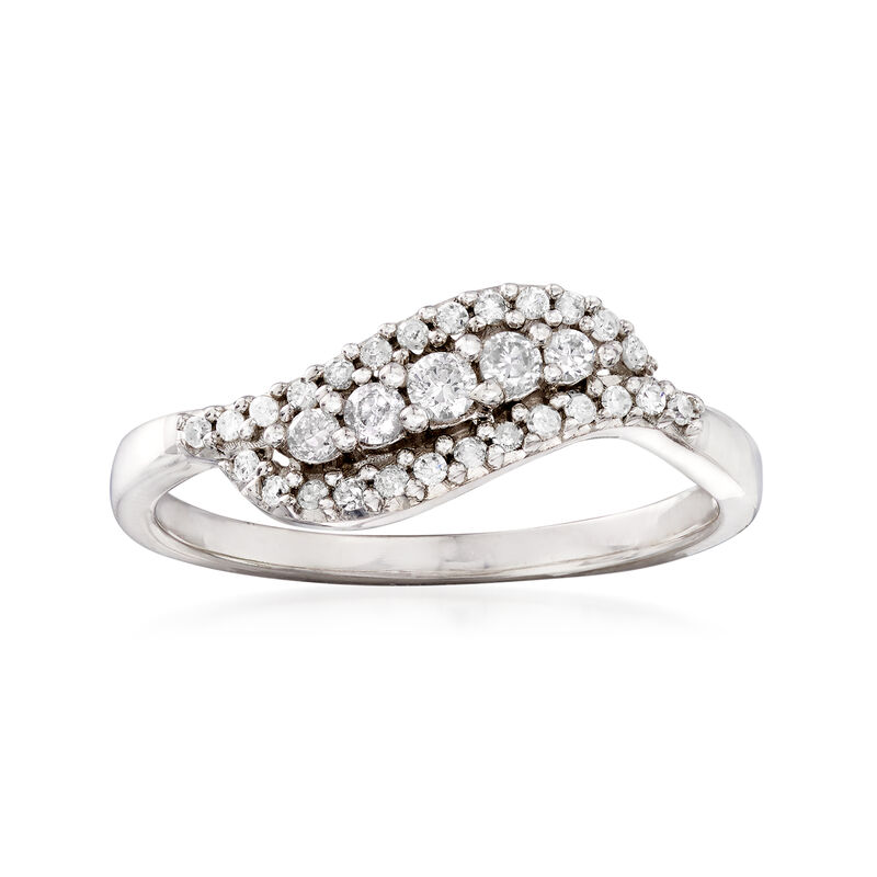 .25 ct. t.w. Diamond Wave Ring in 14kt White Gold image number 0