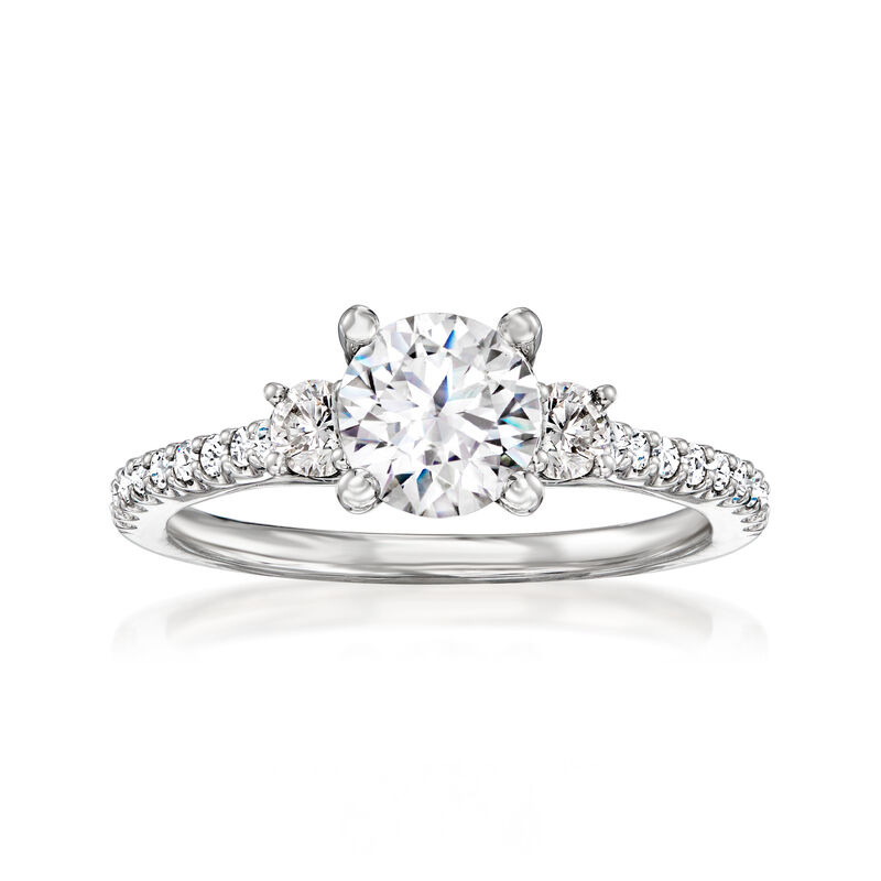 Gabriel Designs .46 ct. t.w. Diamond Engagement Ring Setting in 14kt White Gold image number 0