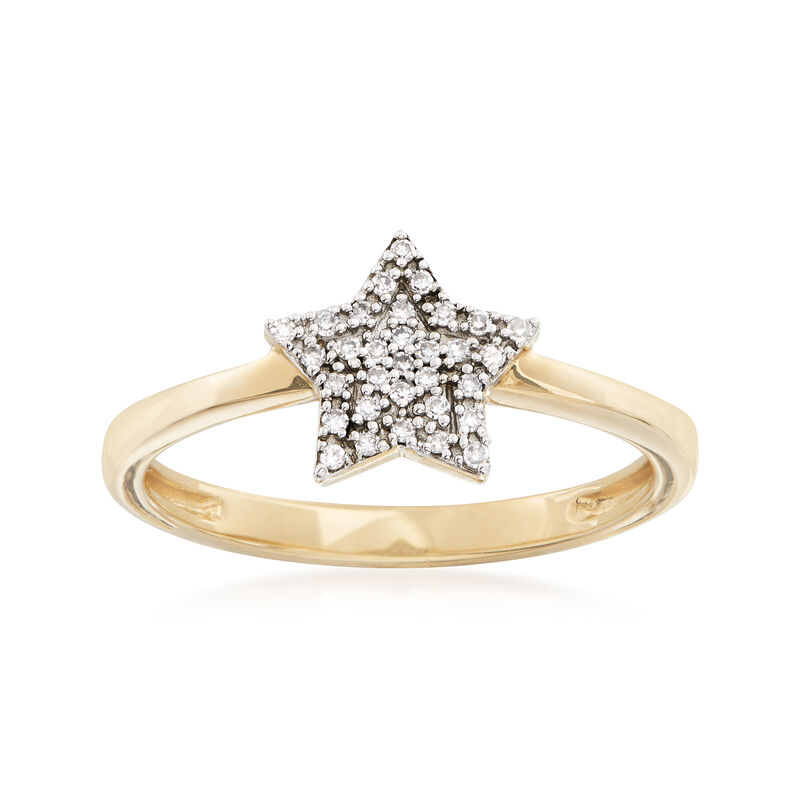 .10 ct. t.w. Diamond Star Ring in 14kt Yellow Gold image number 0