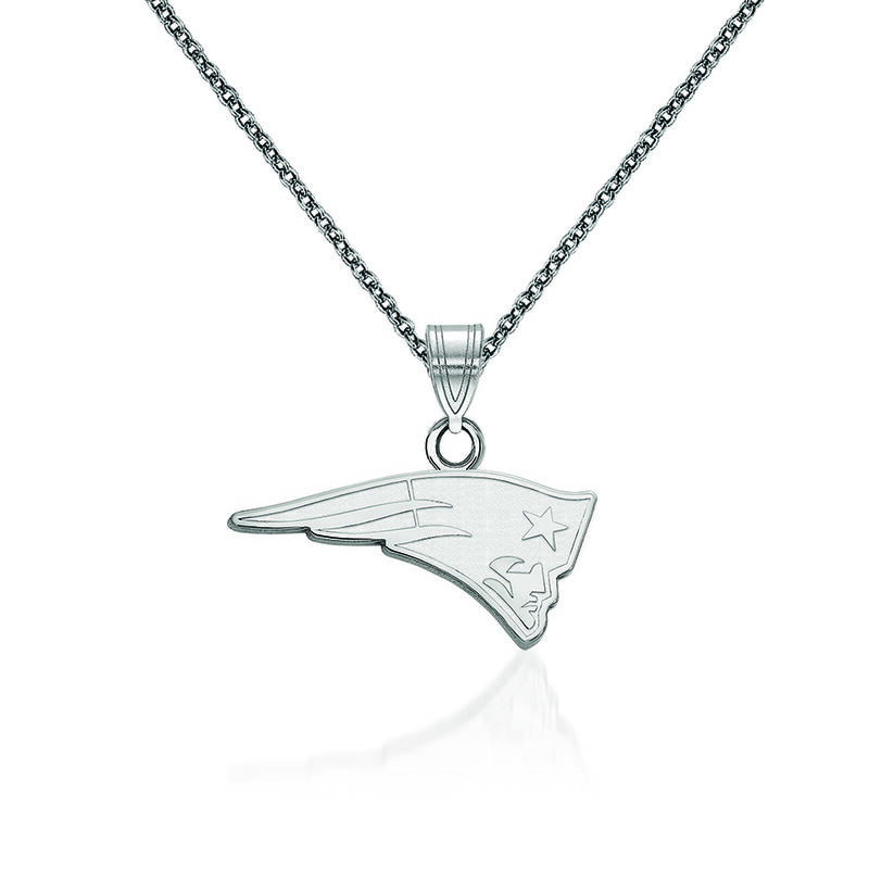 14kt White Gold NFL New England Patriots Pendant Necklace. 18" image number 0