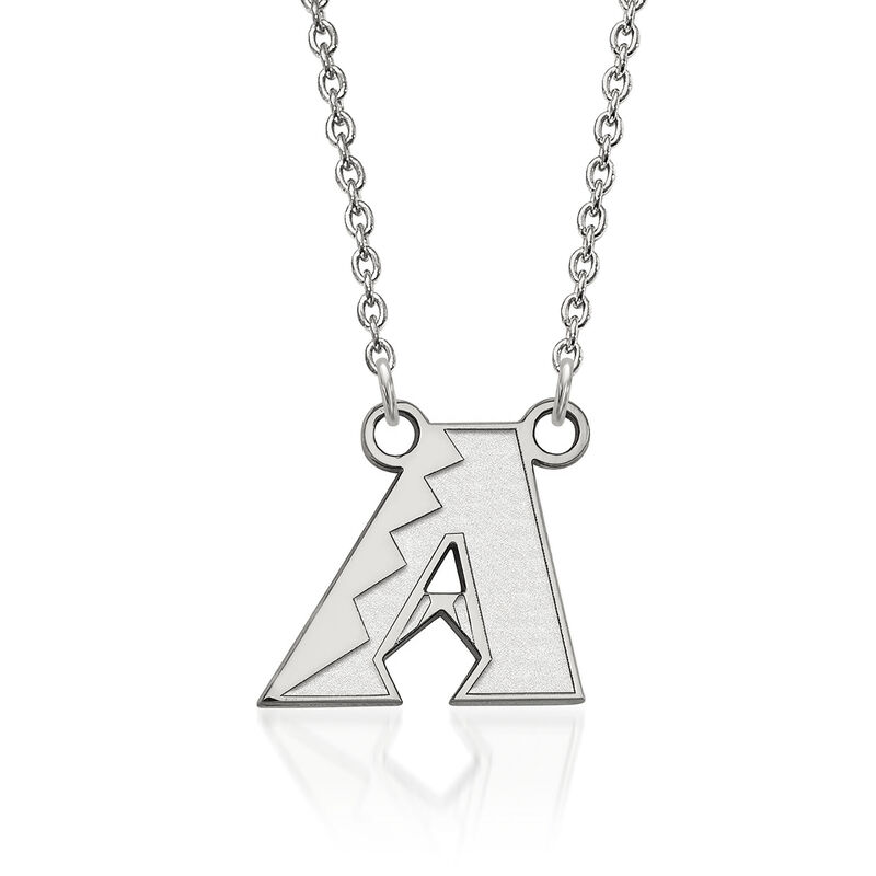 Sterling Silver MLB Arizona Diamondbacks Pendant Necklace. 18&quot; image number 0