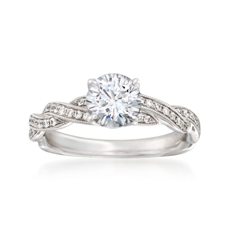 Simon G. .20 ct. t.w. Diamond Engagement Ring Setting in 18kt White Gold image number 0