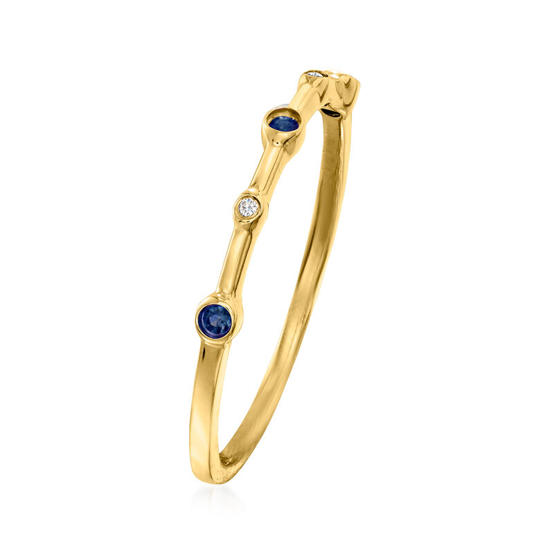 Sapphire and Diamond Ring in 14kt Yellow Gold image number 1