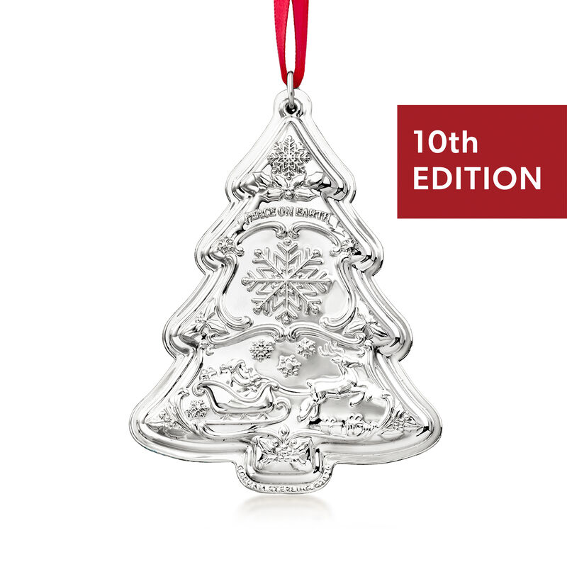 Gorham 2026 Annual Sterling Silver Christmas Tree Ornament - 10th Edition image number 0