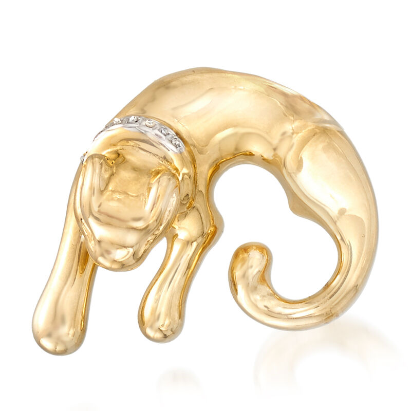 Leopard Slide Pendant Omega Necklace in 18kt Gold Over Sterling image number 3