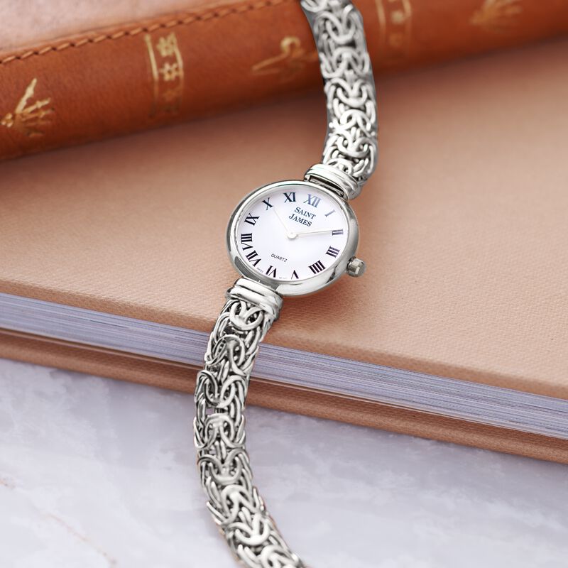 Saint James Women's 22mm Byzantine Watch in Sterling Silver image number 2