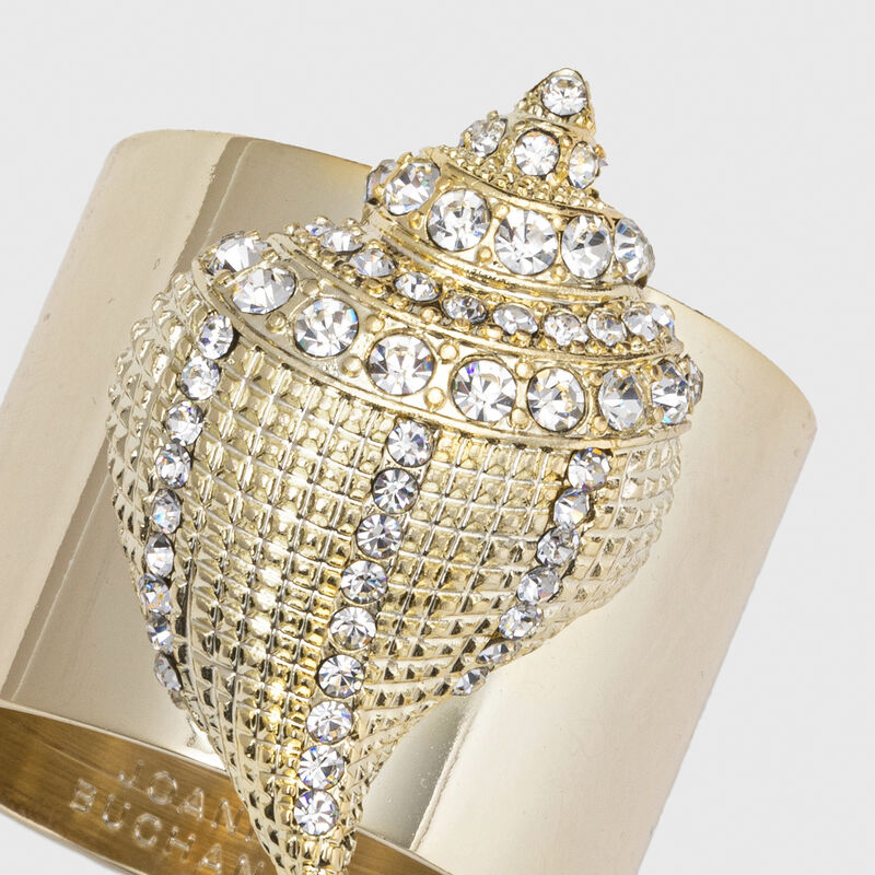 Joanna Buchanan Set of 2 Sparkle Shell Napkin Rings image number 2