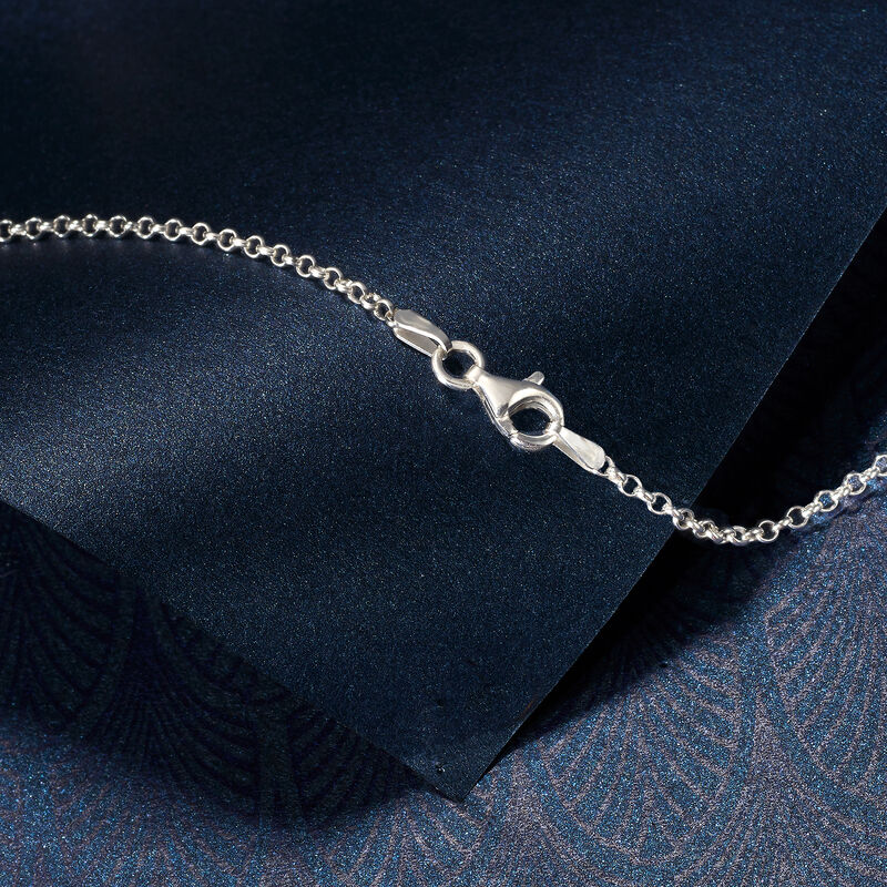 Sterling Silver Chinese Symbol &quot;Shou&quot; Pendant Necklace image number 3