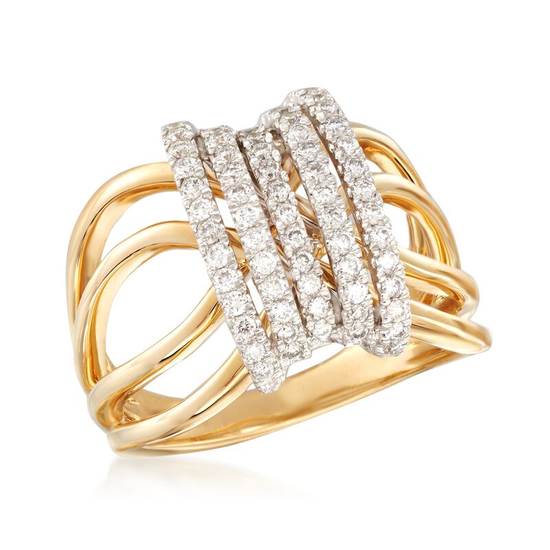 .50 ct. t.w. Diamond Open-Space Ring in 14kt Yellow Gold image number 3