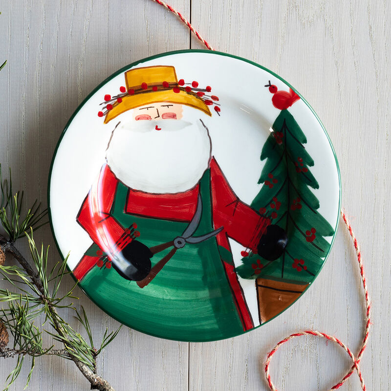 Vietri &quot;Old. St. Nick - 2022&quot; Limited Edition Salad Plate from Italy image number 1