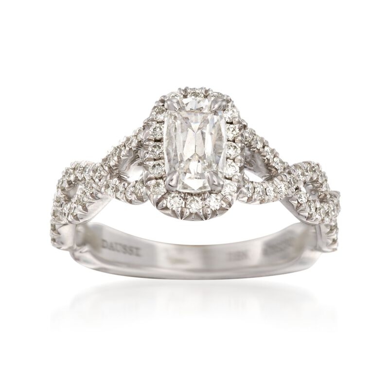 Henri Daussi .95 ct. t.w. Certified Diamond Engagement Ring in 18kt White Gold image number 0
