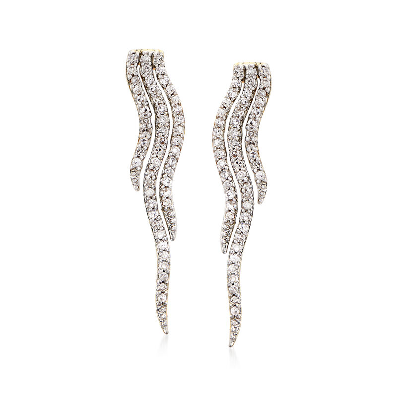 .30 ct. t.w. Diamond Icicle Earrings in 14kt Yellow Gold image number 0