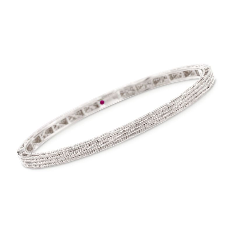Roberto Coin &quot;Symphony&quot; Barocco Bangle Bracelet in 18kt White Gold image number 0