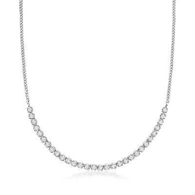 1.00 ct. t.w. Diamond Tennis-Style Necklace in Sterling Silver