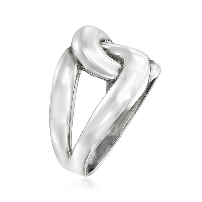 Sterling Silver Interlocking Loop Ring. Size 5 image number 2