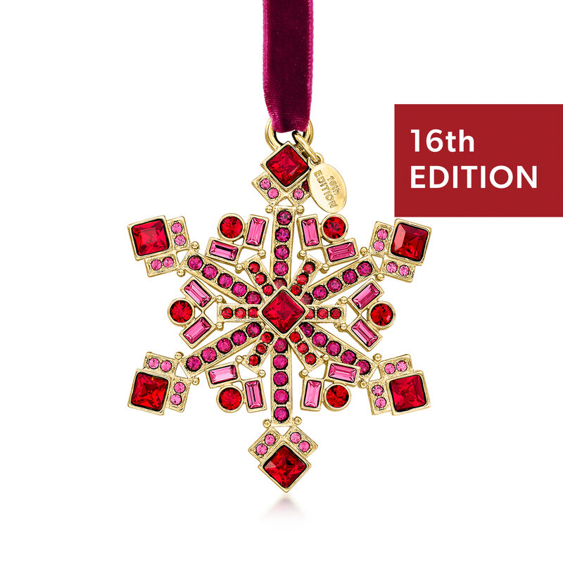 Ross-Simons 2026 Annual Multicolored Crystal Christmas Jewels Snowflake Ornament - 16th Edition  image number 0