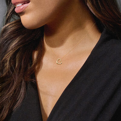 Italian 14kt Yellow Gold Heart Pendant Necklace