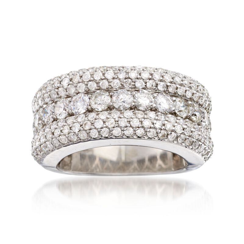 C. 1990 Vintage 2.65 ct. t.w. Diamond Ring in 14kt White Gold. Size 6.5 image number 0