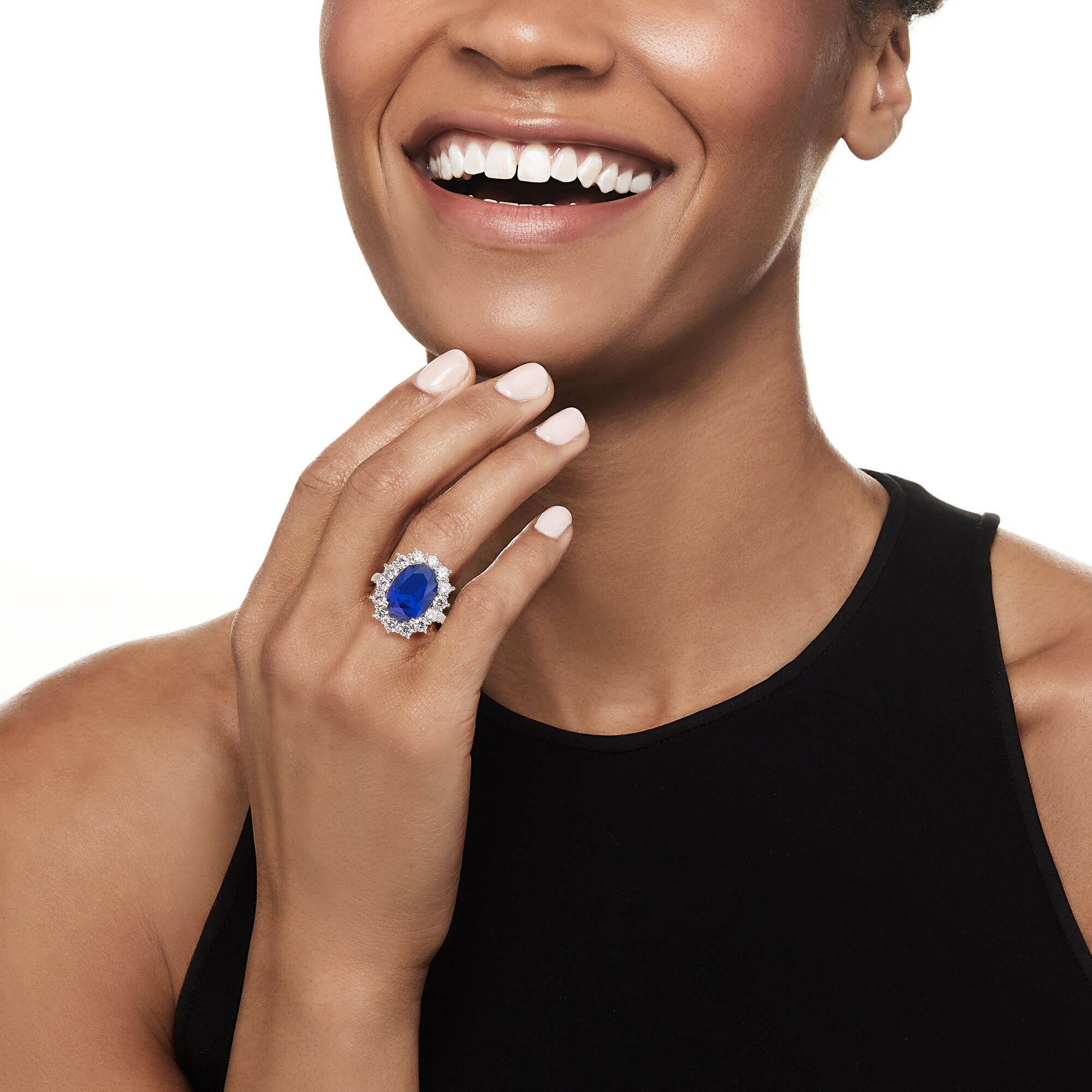 Simulated sapphire rings shop