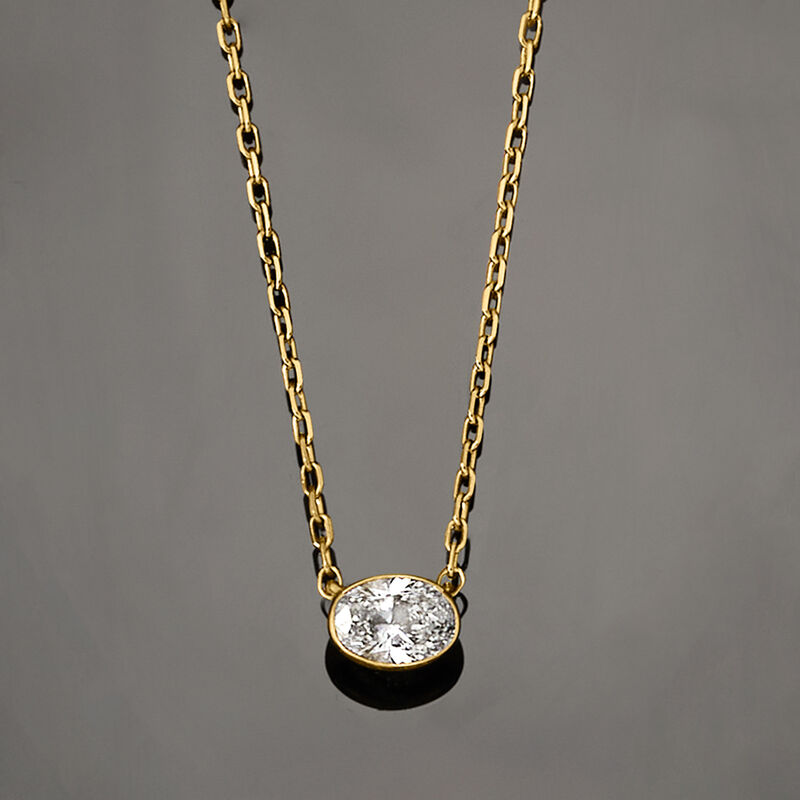 .33 Carat Lab-Grown Diamond Necklace in 18kt Gold Over Sterling image number 2