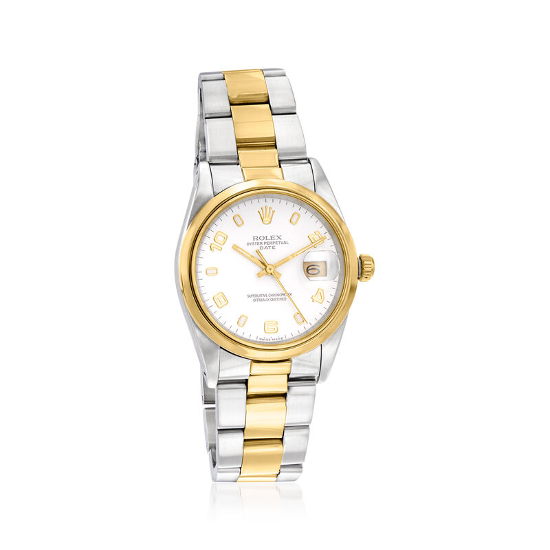 Pre-Owned Rolex Men's 34mm Automatic Stainless Steel and 18kt Yellow Gold Watch image number 0