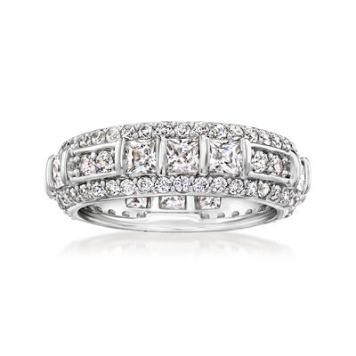 3.10 ct. t.w. CZ Eternity Band in Sterling Silver