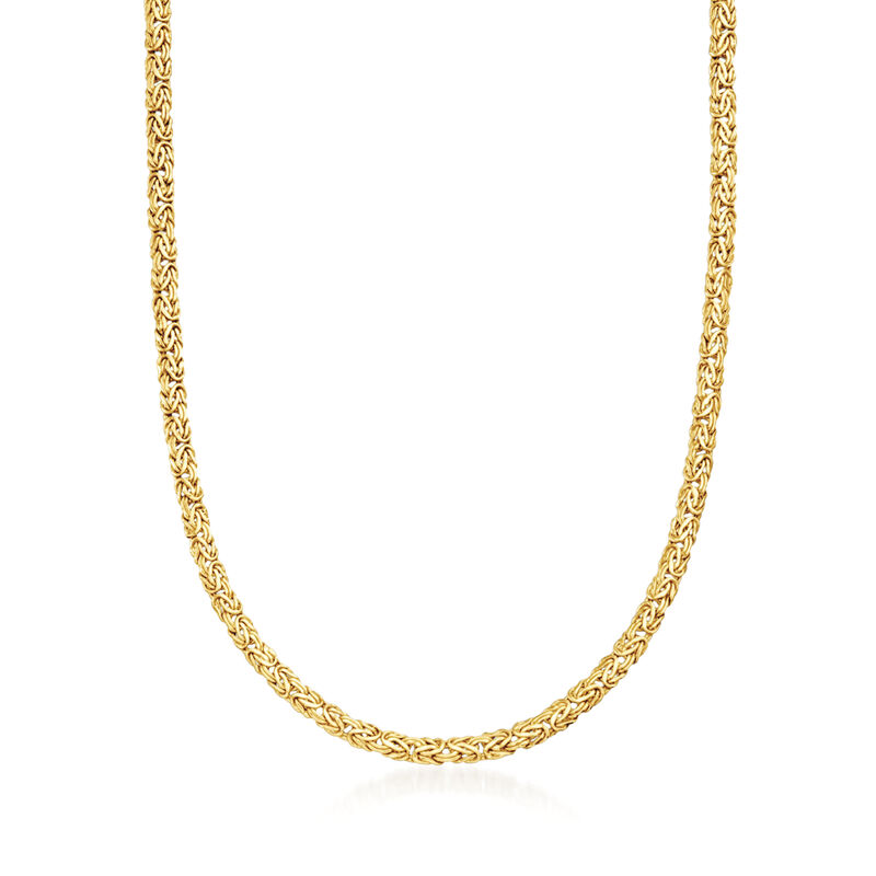 10kt Yellow Gold Byzantine Necklace image number 0