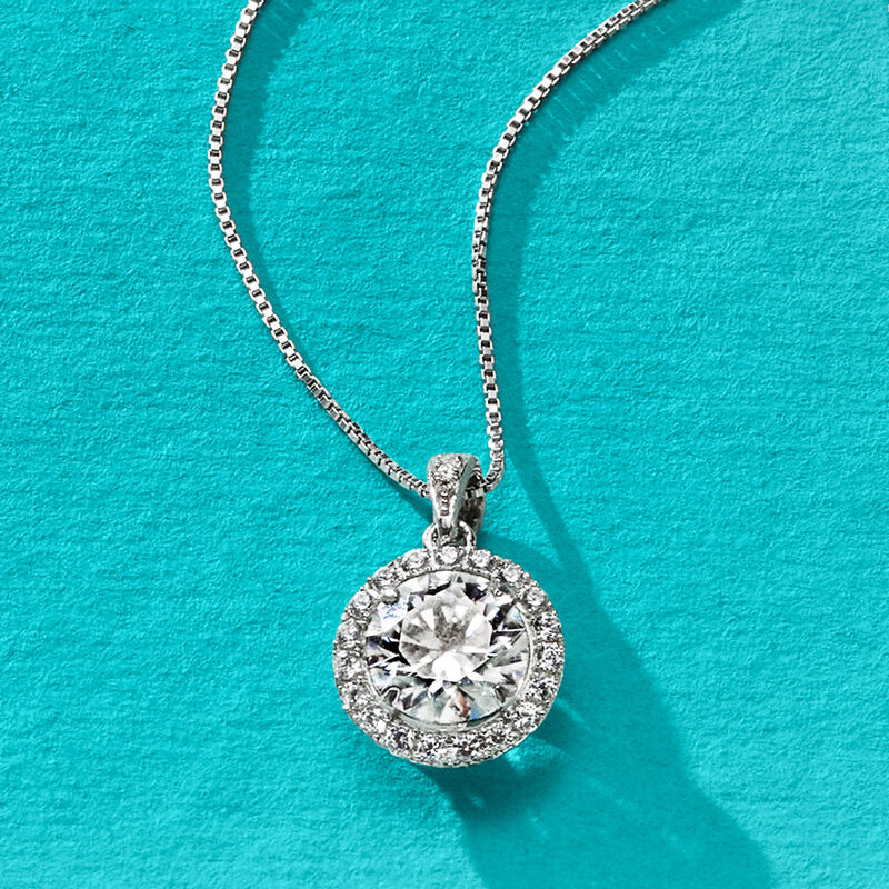 2.00 ct. t.w. Moissanite Pendant Necklace in Sterling Silver image number 2