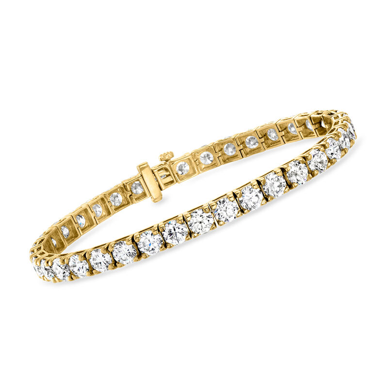 15.00 ct. t.w. Lab-Grown Diamond Tennis Bracelet in 14kt Yellow Gold image number 0
