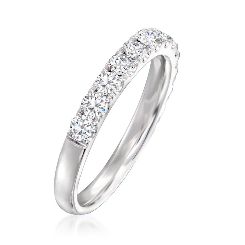 Henri Daussi .70 ct. t.w. Diamond Wedding Ring in 18kt White Gold image number 2