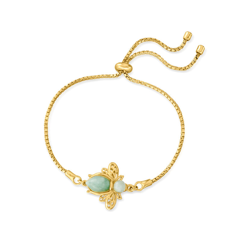 Jade Bumblebee Bolo Bracelet in 18kt Gold Over Sterling  image number 2