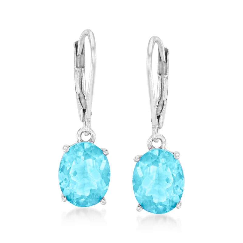 7.00 ct. t.w. Sky Blue Topaz Drop Earrings in Sterling Silver image number 0