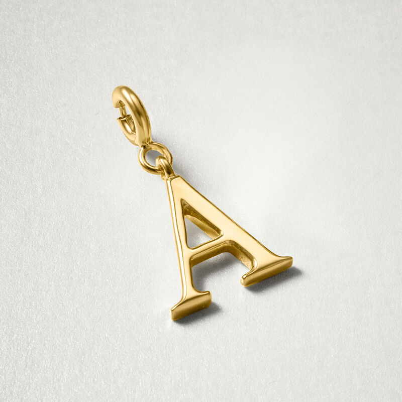 18kt Gold Over Sterling Initial Charm image number 5